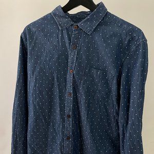 DENIM & FLOWER Pin Dot Casual Shirt Long Sleeve